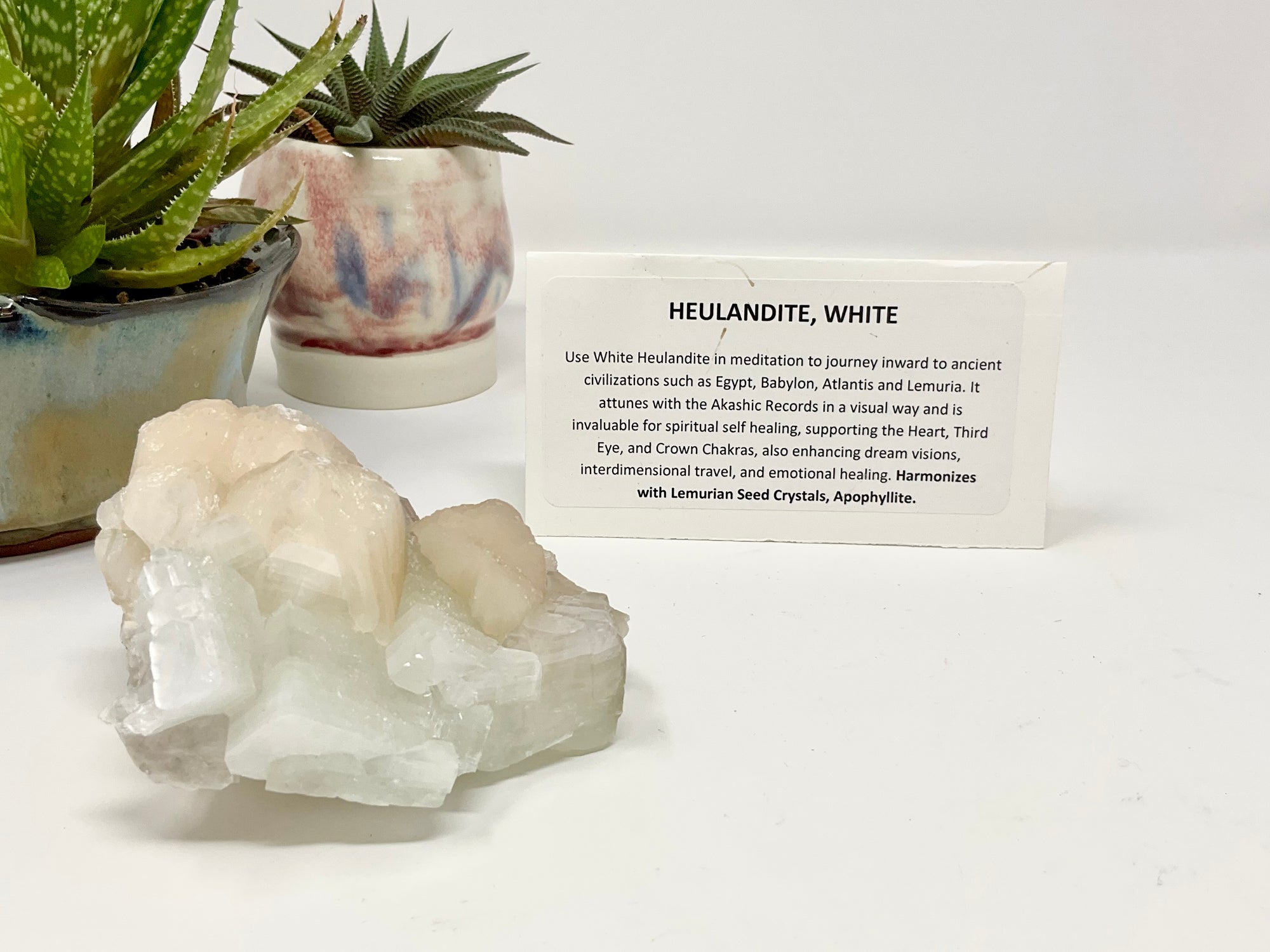 Heulandite, green or white