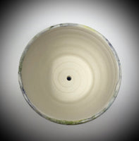 ORIGINAL SOLD, Pottery Bubble Glazed Flower Pot and Tray SPFP31