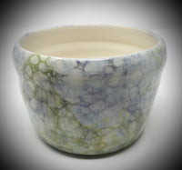 ORIGINAL SOLD, Pottery Bubble Glazed Flower Pot and Tray SPFP30