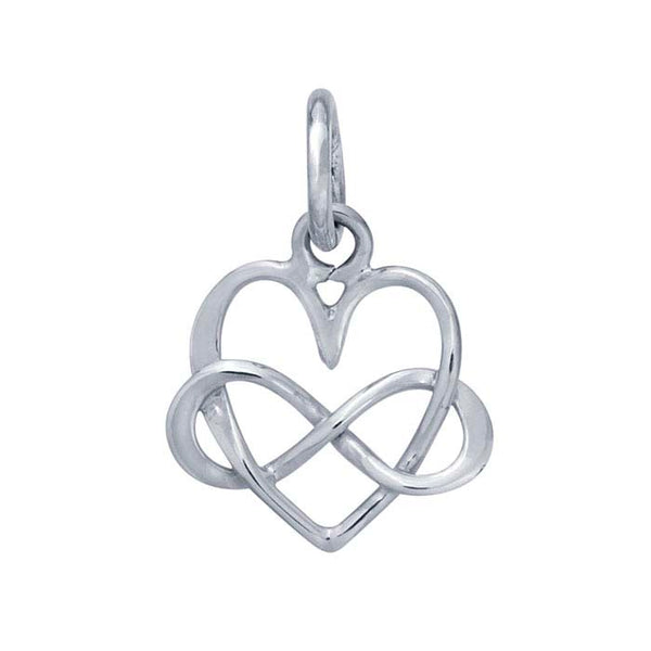 Sterling Silver, .925, Heart with Infinity Link, SS614894