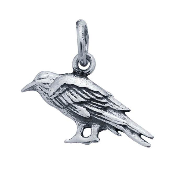 Sterling Silver, .925, Raven Charm, SS614918