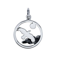 Sterling Silver, .925, Eagle in Clouds Charm, SS616935