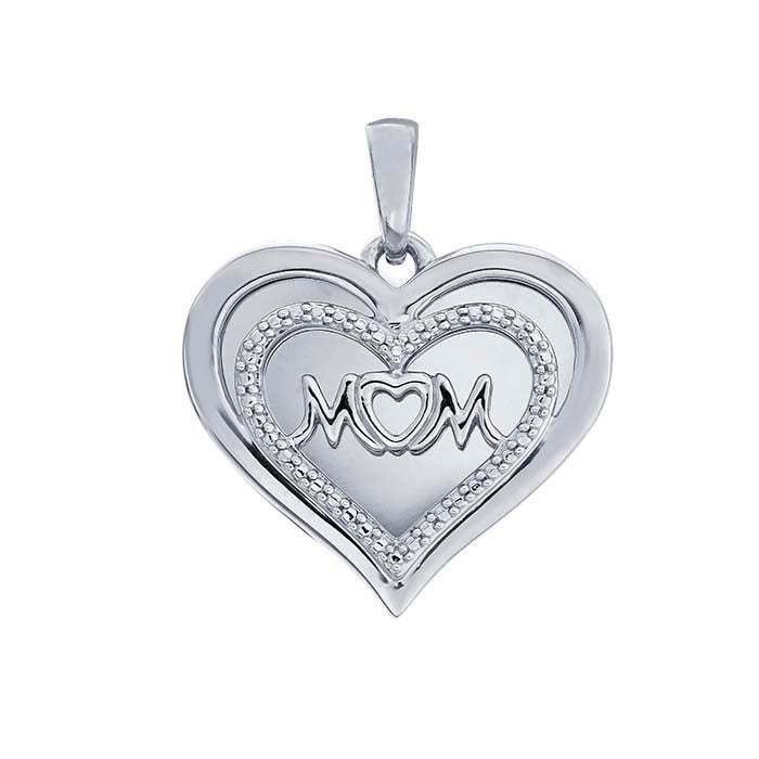 Sterling Silver, .925, I Love You Mom, Pendant, SS617365