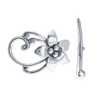 Sterling Silver, .925, Flower Toggle, SS697048