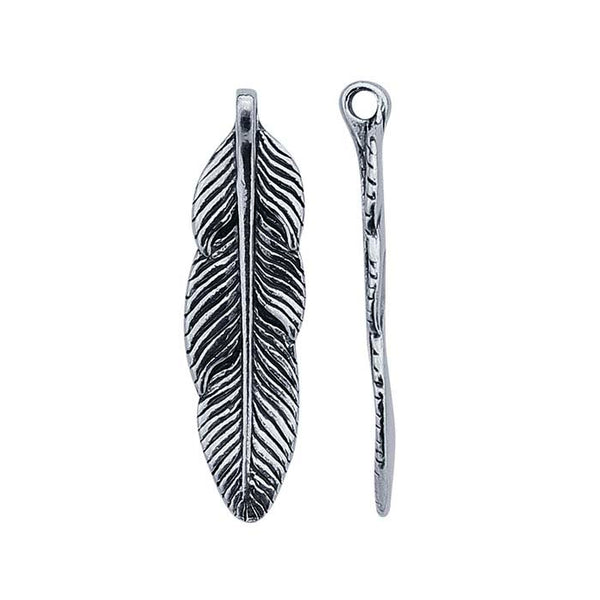 Sterling Silver, .925, Feather Charm/Pendant, SS926181