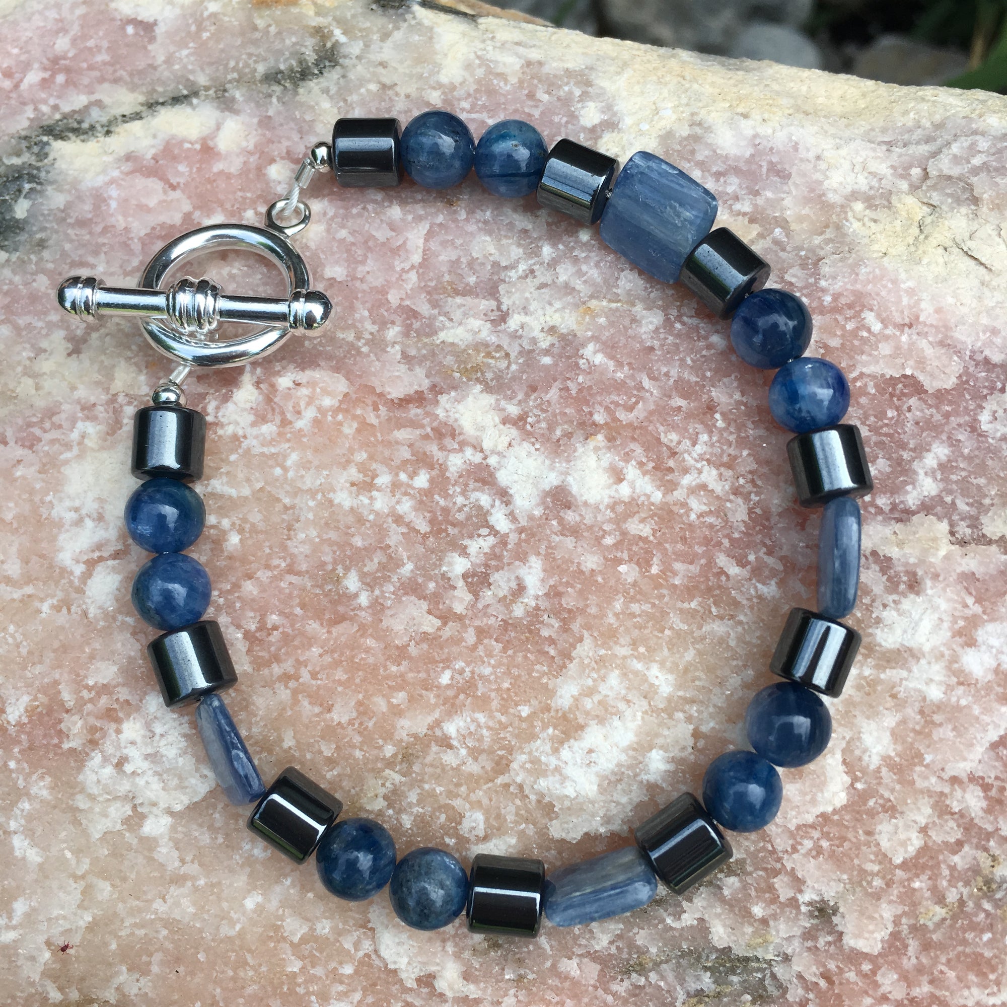 Kyanite and Hematite Bracelet