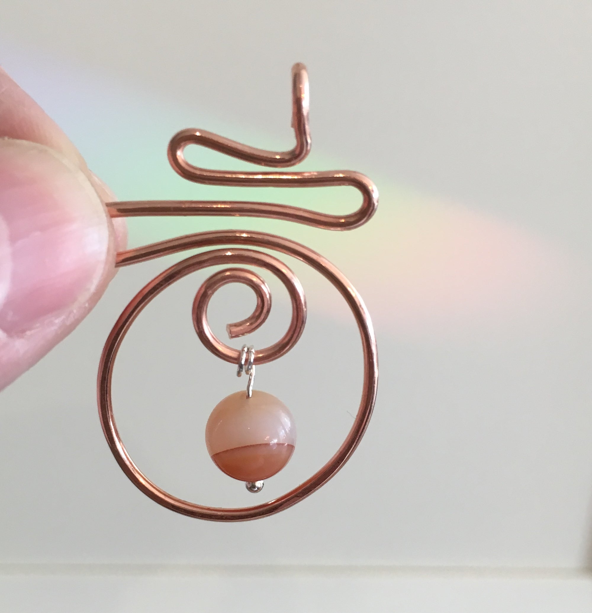 Copper Sunset Pendant with Carnelian