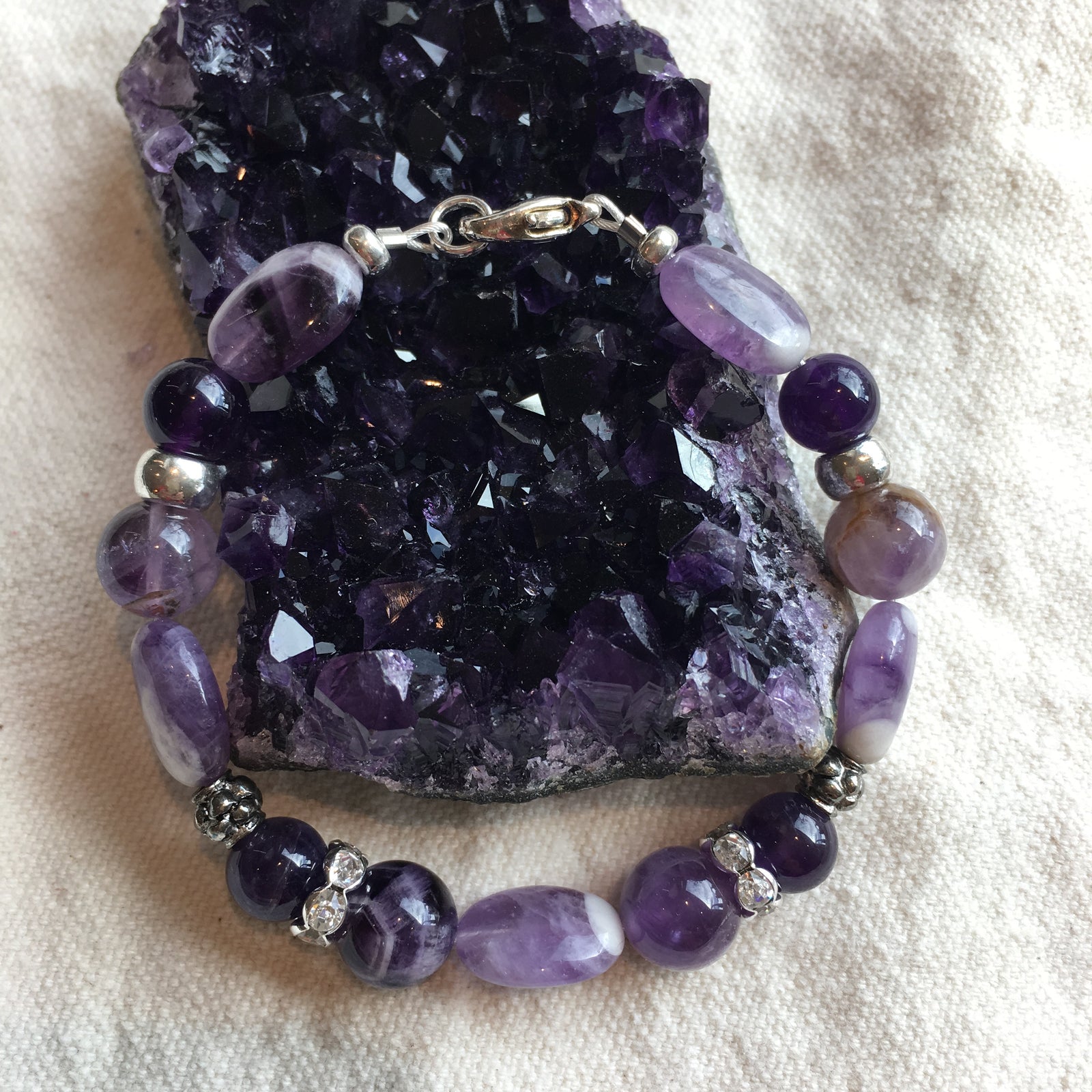 Banded Amethyst, Amethyst Bracelet