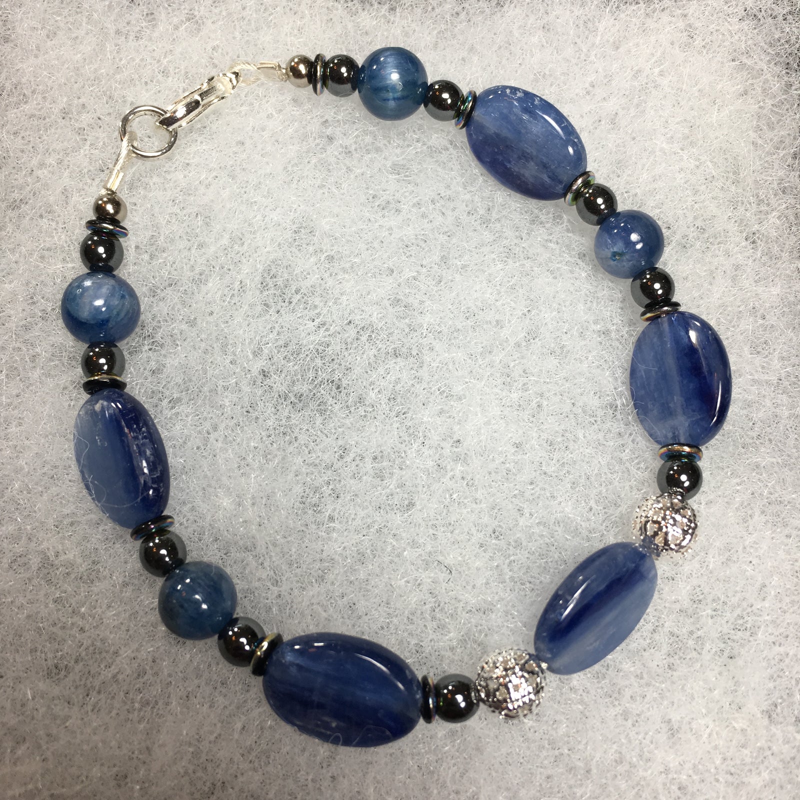 Kyanite and Hematite Bracelet