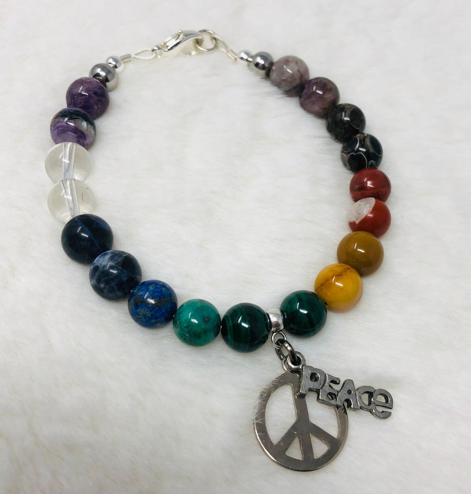 CHAKRA BRACELET, PEACE CHARMS