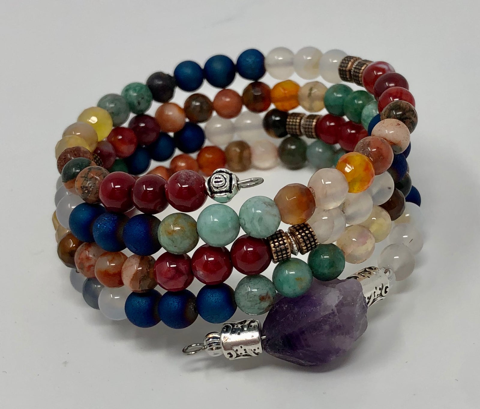 MALA BRACELET, RAW AMETHYST GURU