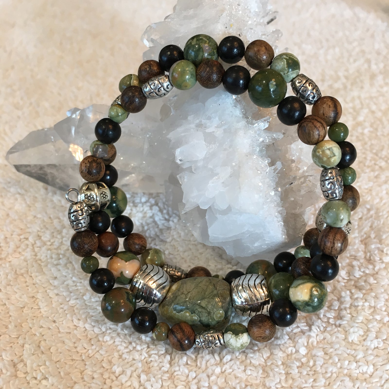 Rhyolite, Black Sandalwood, Tiger Skin Sandalwood