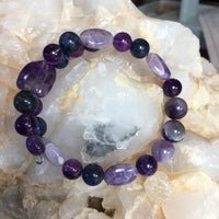 Amethyst and Sodalite Bracelet on Memory Wire