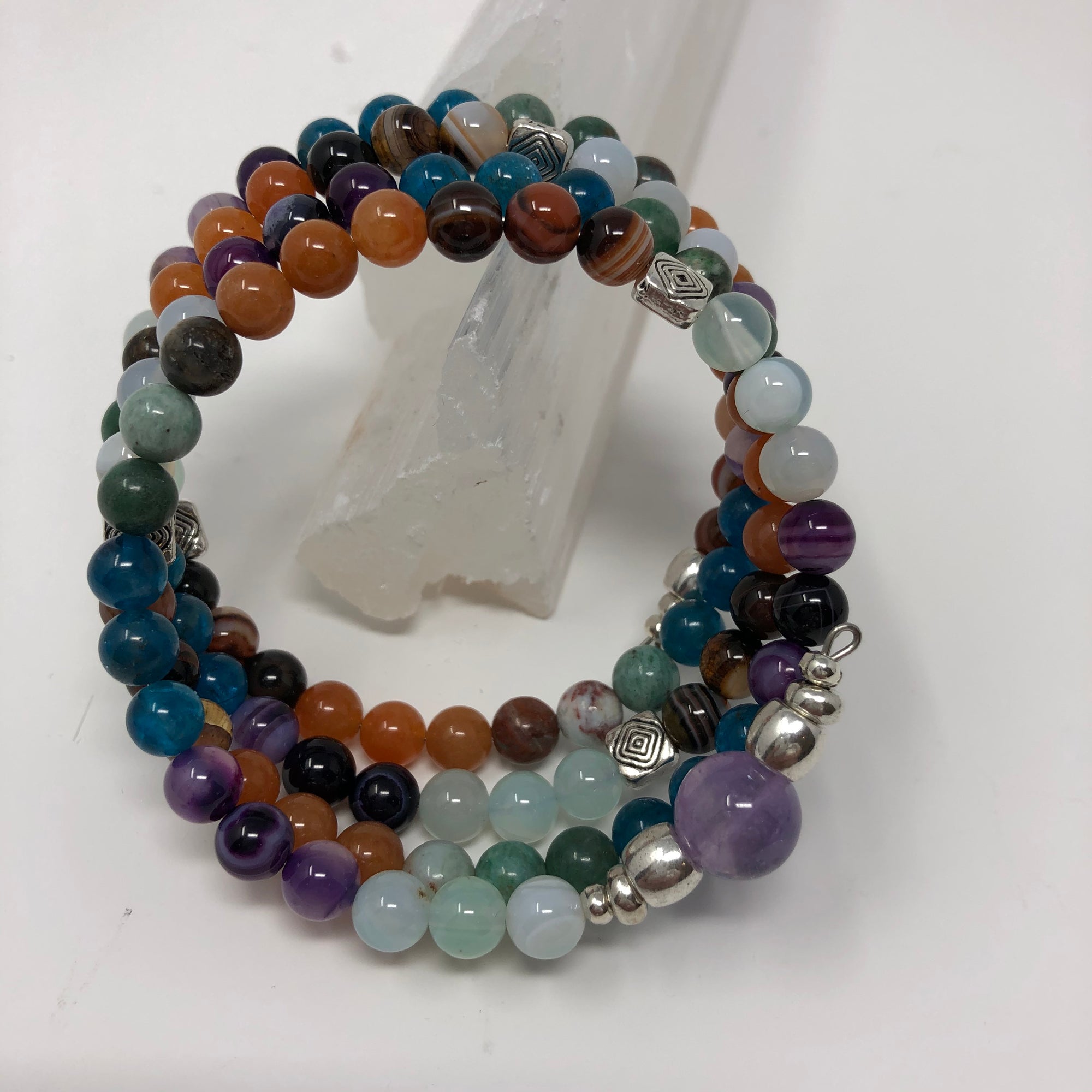 MALA BRACELET, AMETRINE GURU BEAD