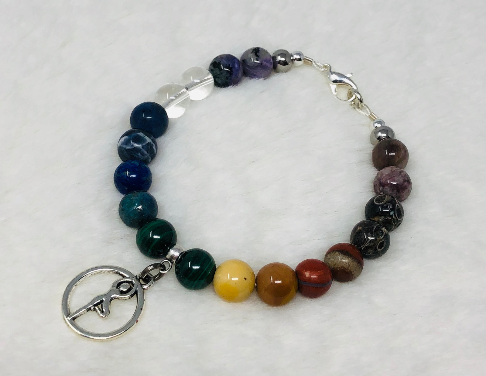 CHAKRA BRACELET, TREE POSE CHARM
