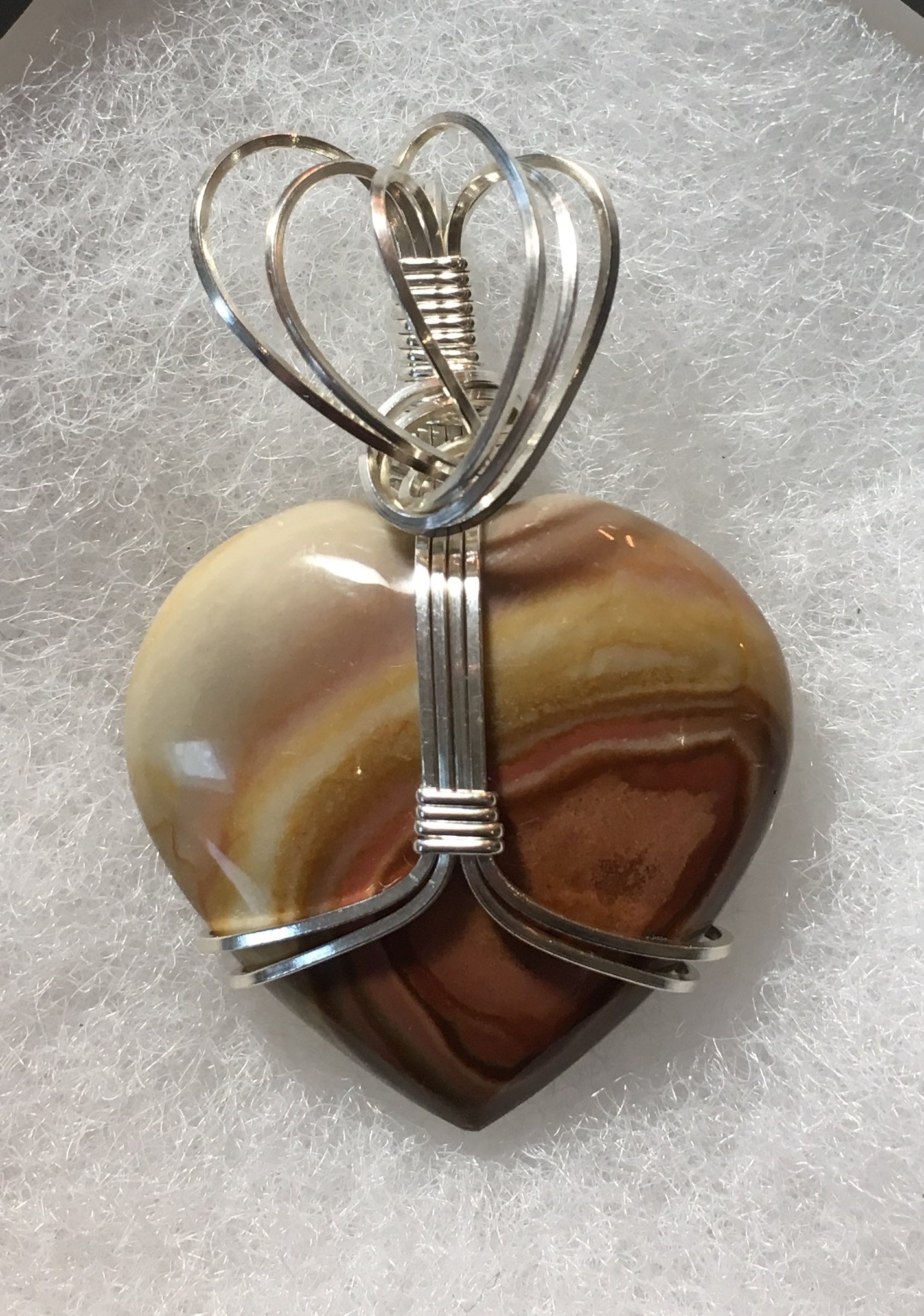 Desert Jasper Large Heart Pendant