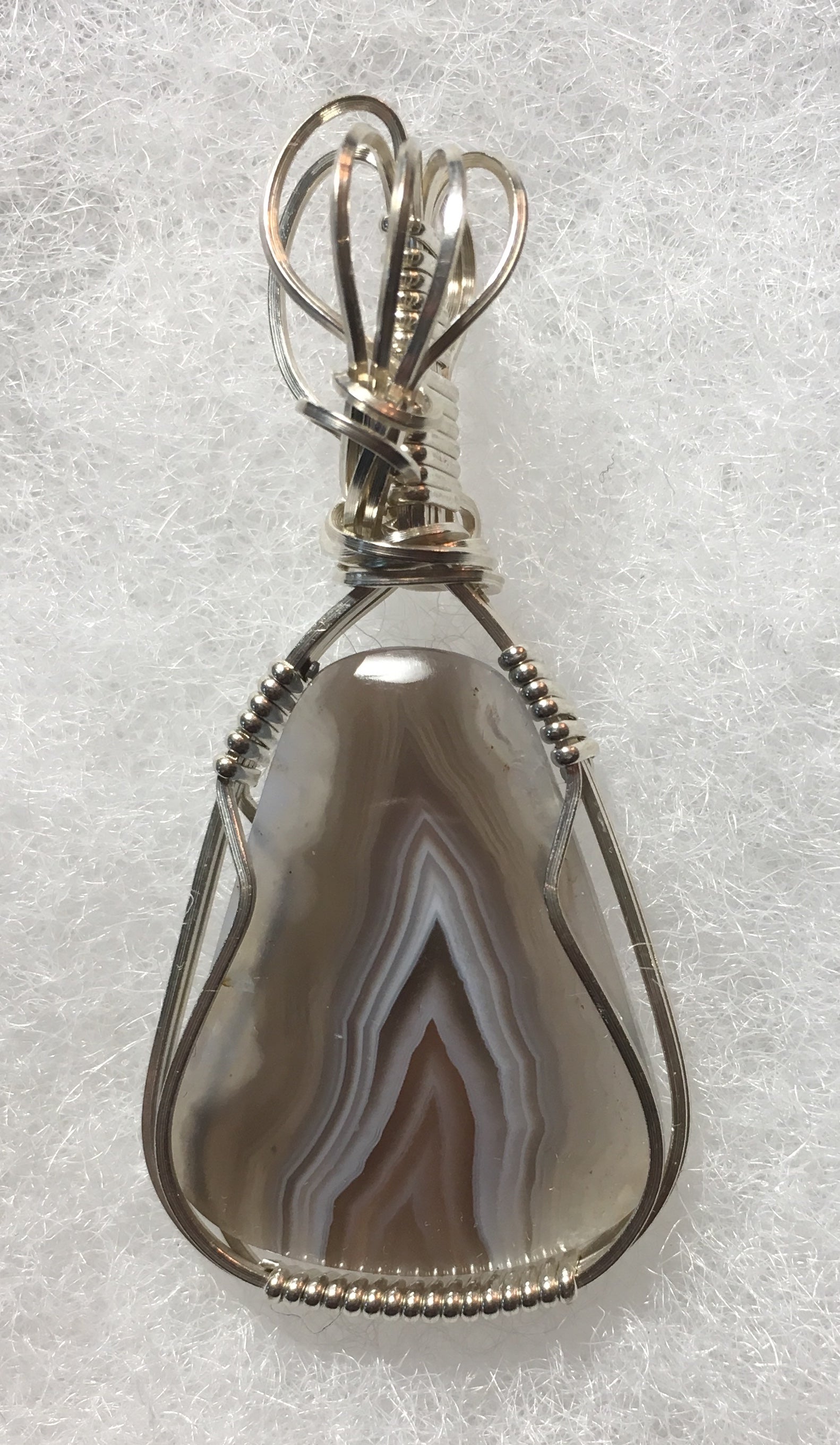 Botswana Agate Trapezoid Pendant